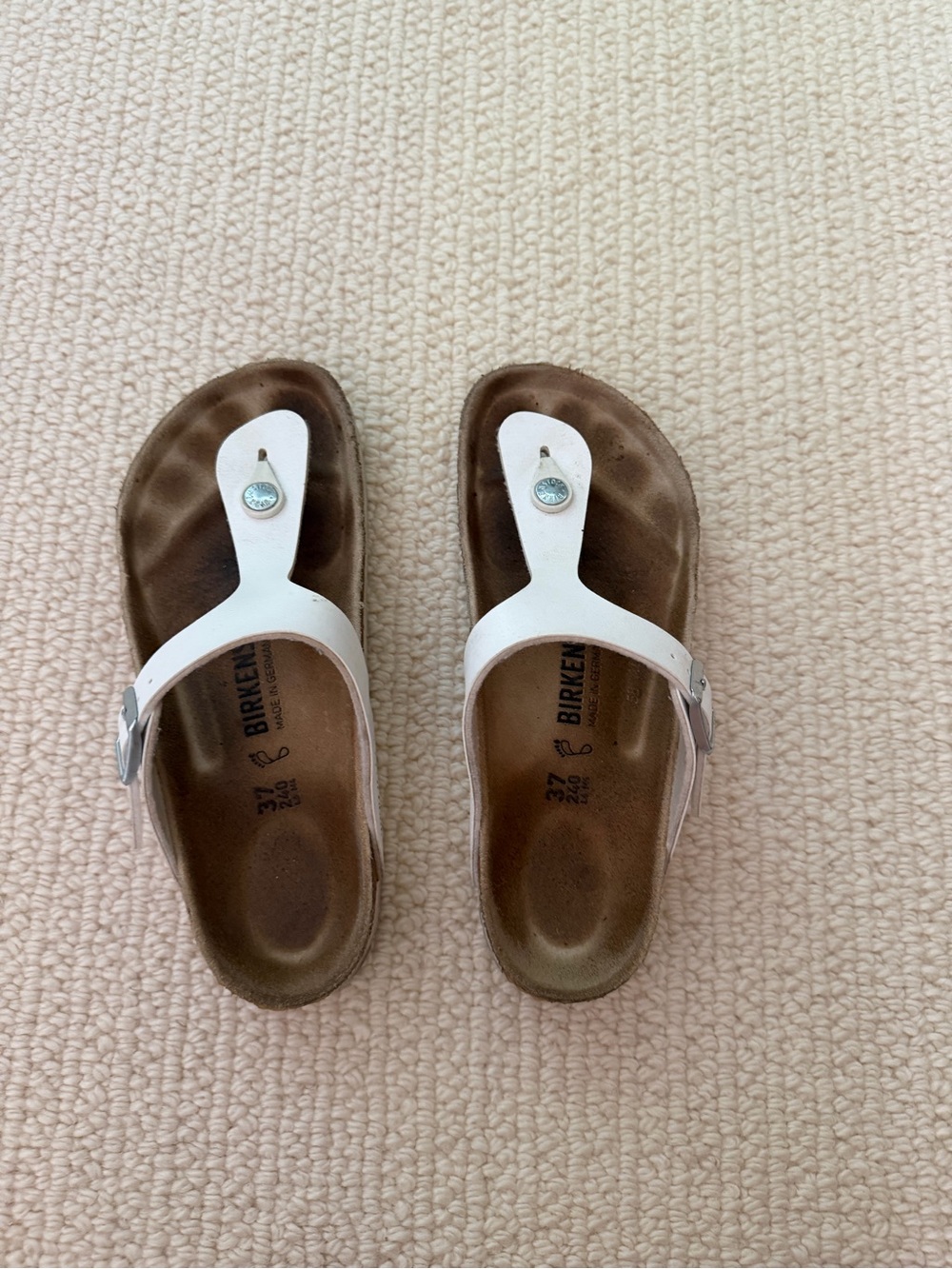 Birkenstock White Gizeh